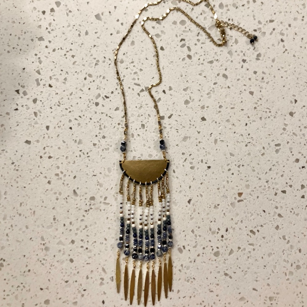Beaded Gold Necklace